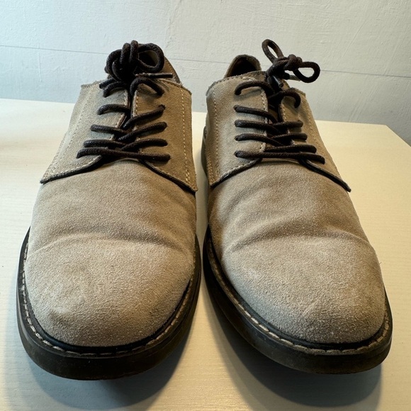 Men’s Banana Republic Tan Suede Leather Brown Lace Casual Dress Shoe size 9 - Picture 7 of 13